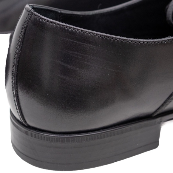 Salvatore Ferragamo Black Leather Cap-Toe Oxfords – Men’s Size US 9.5D - Picture 12 of 13